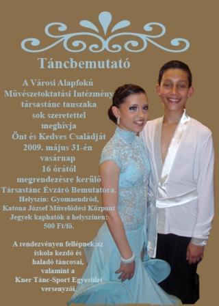 Évzáró Bemutatók időpontjai