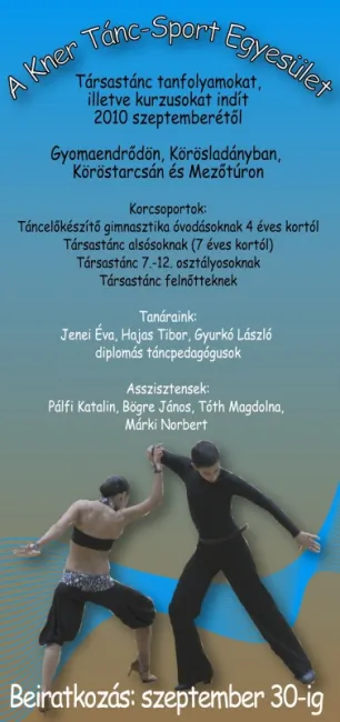 Kner TSE tanfolyamok Gyomaendrőd, Mezőtúr, Körösladány...